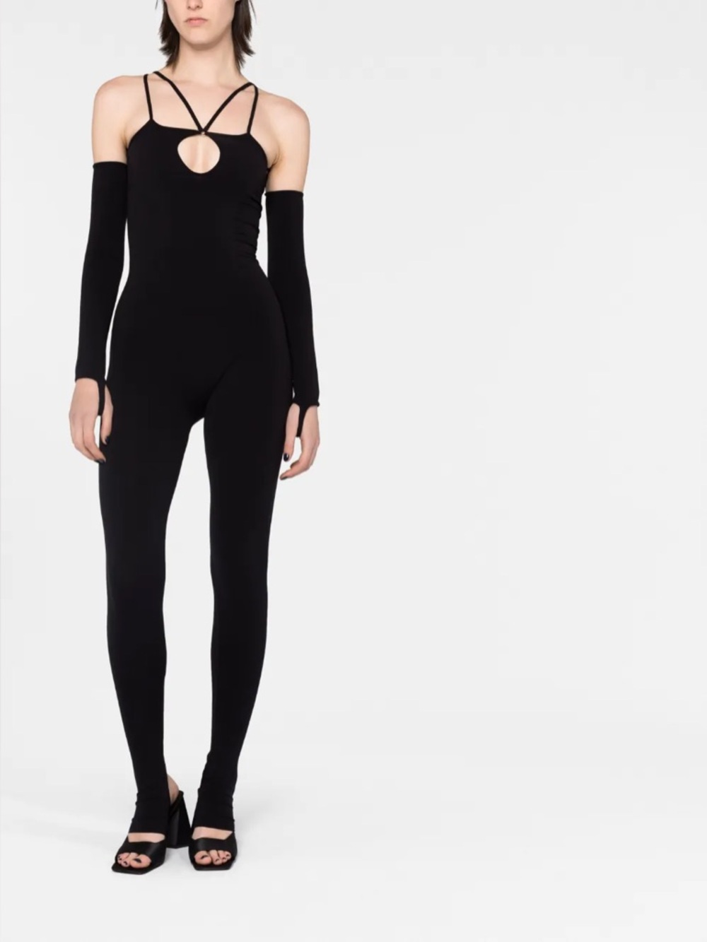 NWT ANDREADAMO Black Keyhole Jumpsuit Size Small/ medium